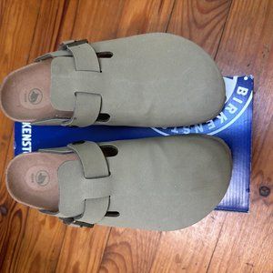 Birkenstock Boston Vegan — Khaki Size 40